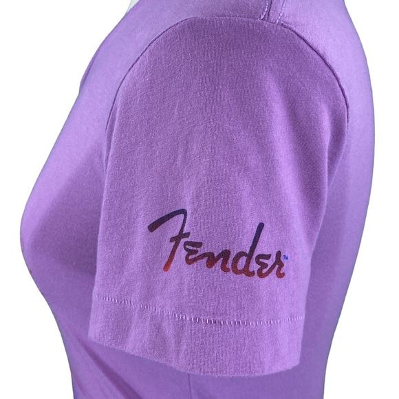 Fender Light Purple Stratocaster Graphic Tee - Picture 10 of 12